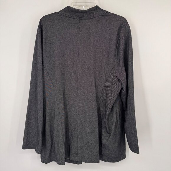 J. Jill Wearever Collection Womens  knit Jacket size XL Charcoal gray pockets - Picture 11 of 12